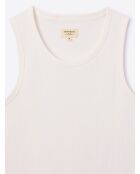 Hellbeiges Tanktop mit Rundhalsausschnitt aus Bio-Baumwolle 2