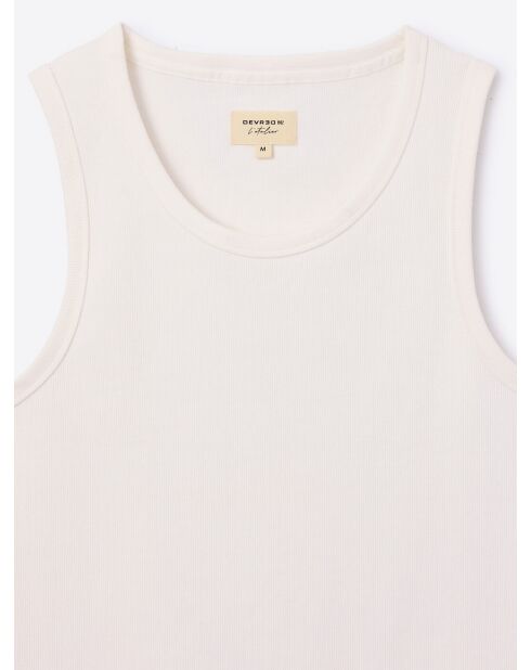 Hellbeiges Tanktop mit Rundhalsausschnitt aus Bio-Baumwolle 2