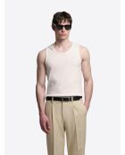 Hellbeiges Tanktop mit Rundhalsausschnitt aus Bio-Baumwolle 2