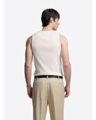 Hellbeiges Tanktop mit Rundhalsausschnitt aus Bio-Baumwolle 2