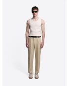 Hellbeiges Tanktop mit Rundhalsausschnitt aus Bio-Baumwolle 2