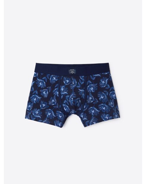 Boxer à fleurs en coton biologique dark navy