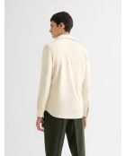 Ecru slim overhemd