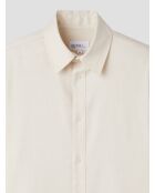 Ecru slim overhemd