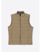 Hellbeige gesteppte ärmellose Jacke