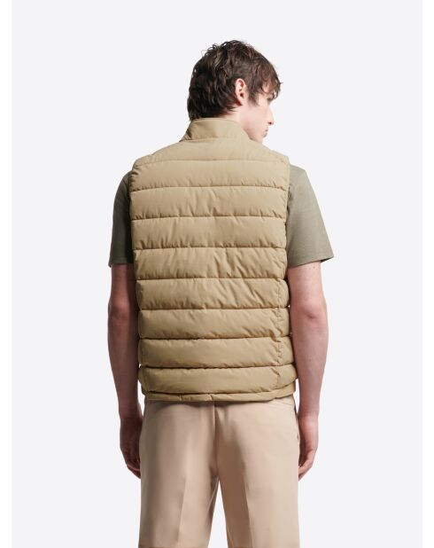 Doudoune sans manches matelassée beige clair