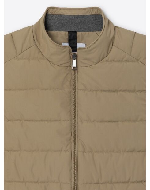 Doudoune sans manches matelassée beige clair