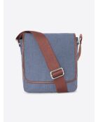 Blaue Schultertasche - 20x21,5 cm