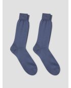 Lot de 2 paires de chaussettes fil d'Écosse en coton bleu