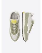 Tweekleurige lindekleurige sneakers