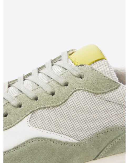 Tweekleurige lindekleurige sneakers