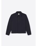 Sweat boutonné col chemise L'atelier bleu indigo