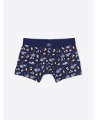 Boxer fantaisie en coton biologique dark navy