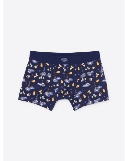 Boxer fantaisie en coton biologique dark navy