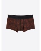 Shorty stretch imprimé noir