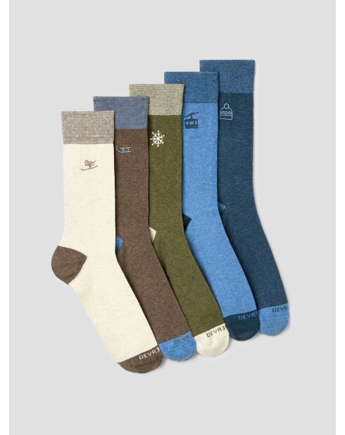 Coffret chaussettes semainier bleu gris 2