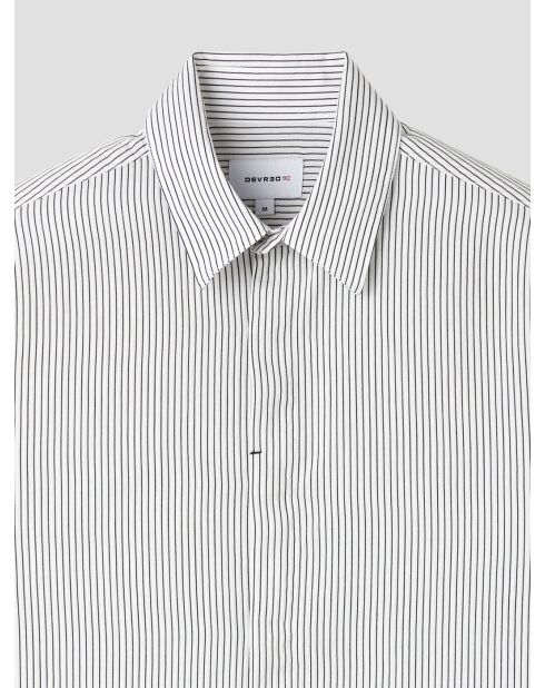 Camicia slim bianca a righe