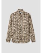 Camicia slim floreale beige 3