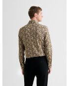 Camicia slim floreale beige 3