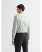 Slank katoenen shirt met amandelgroen patroon