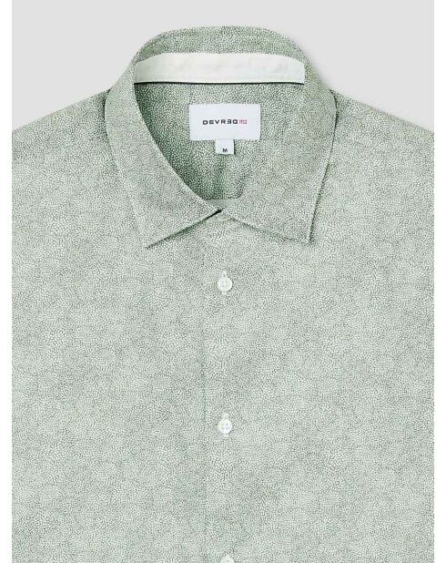 Slank katoenen shirt met amandelgroen patroon