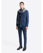 Marineblaues Slimhemd aus Baumwolle