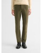 Dunkle Khakifarbene Stretch-Slim-Jeans