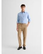 Chemise slim en coton bio bleu ciel