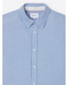 Chemise slim en coton bio bleu ciel