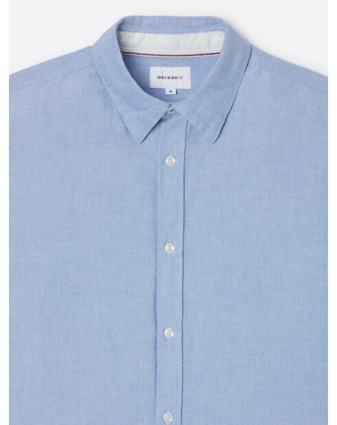 Chemise slim en coton bio bleu ciel