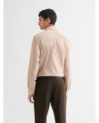 Extraslim stretchshirt met wit patroon