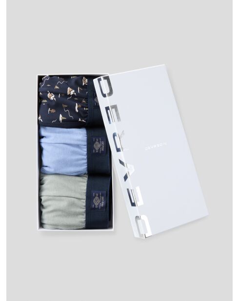Coffret cadeau 3 boxers fantaisie vert 2
