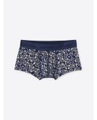 Shorty stretch à fleurs dark navy