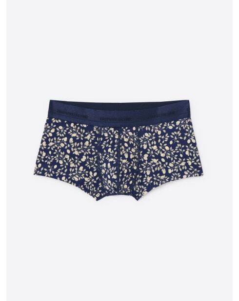 Shorty stretch à fleurs dark navy