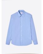 Blauw gestreept slim shirt