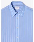 Blauw gestreept slim shirt