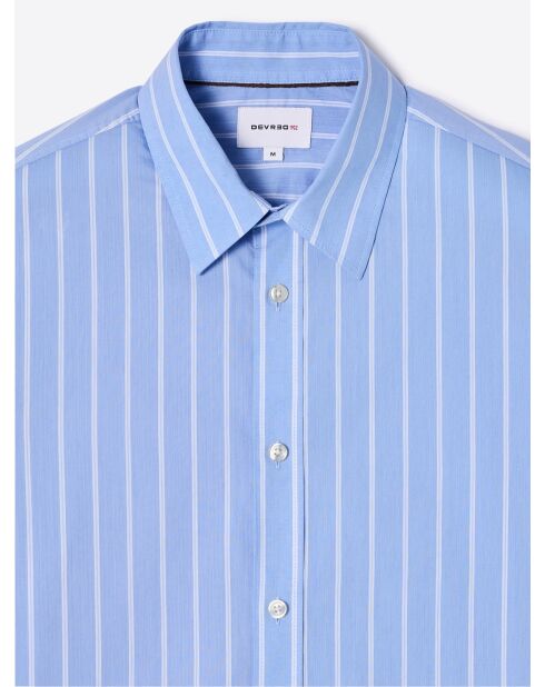 Blauw gestreept slim shirt