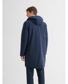 Parka Sherpa con cappuccio idrorepellente blu scuro