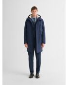 Parka Sherpa con cappuccio idrorepellente blu scuro