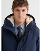 Parka Sherpa con cappuccio idrorepellente blu scuro