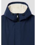 Parka Sherpa con cappuccio idrorepellente blu scuro