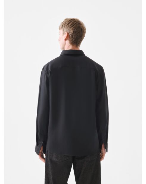 L'Atelier zwart overhemd van normale lyocell