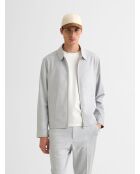 Veste casual regular col chemise gris clair