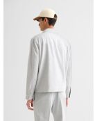 Veste casual regular col chemise gris clair