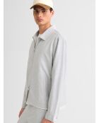 Veste casual regular col chemise gris clair