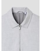 Veste casual regular col chemise gris clair