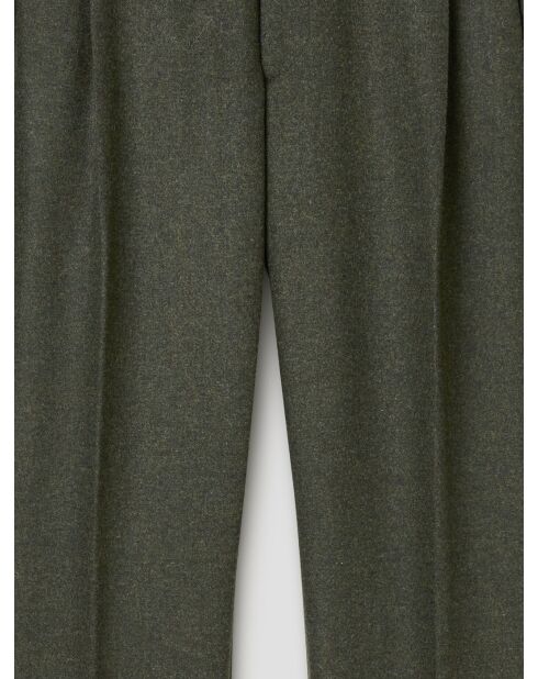 Pantalon de costume slim à pinces vert sapin