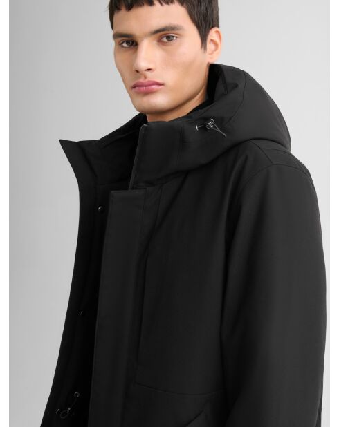 Parka déperlante à capuche noir