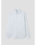 Slank katoenen shirt met wit patroon