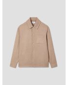 Surchemise slim chiné caramel 3